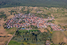 Aerial photograpy of District Büchelberg in Wörth am Rhein in the state Rhineland-Palatinate, Germany