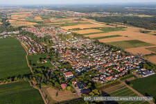 District Niederhochstadt in Hochstadt in the state Rhineland-Palatinate, Germany seen from a drone