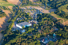 Oblique view of HolidayPark Pfalz in Haßloch in the state Rhineland-Palatinate, Germany
