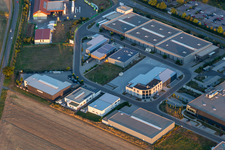Aerial photograpy of Transparent packaging Weber GmbH in Herxheim bei Landau in the state Rhineland-Palatinate, Germany