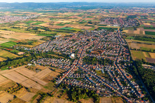 Aerial photograpy of District Iggelheim in Böhl-Iggelheim in the state Rhineland-Palatinate, Germany