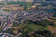 Aerial photograpy of Schifferstadt in the state Rhineland-Palatinate, Germany
