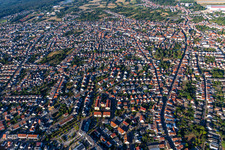 Schifferstadt in the state Rhineland-Palatinate, Germany seen from above