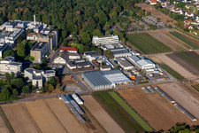 BASF Agricultural Center in Limburgerhof in the state Rhineland-Palatinate, Germany seen from above