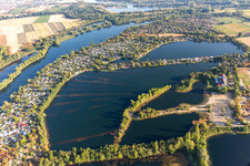 Blue Adriatic recreation area, campsite in the Carp Trail in Altrip in the state Rhineland-Palatinate, Germany