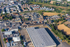 Aerial view of Industrial yard Speyer in the district Ludwigshof in Speyer in the state Rhineland-Palatinate, Germany