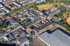 Aerial photograpy of Industrial yard Speyer in the district Ludwigshof in Speyer in the state Rhineland-Palatinate, Germany