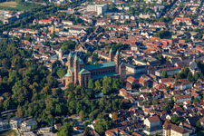 Oblique view of Cathedral to Speyer in Speyer in the state Rhineland-Palatinate, Germany