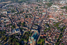 Maximilianstraße from the cathedral to the Altpörtel in Speyer in the state Rhineland-Palatinate, Germany