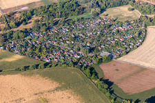 Aerial photograpy of Allotment gardener bullet trap in Speyer in the state Rhineland-Palatinate, Germany