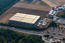 Aerial view of Ronlog GmbH in Forst in the state Baden-Wuerttemberg, Germany