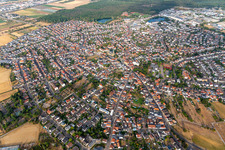 View of the town from the east in Forst in the state Baden-Wuerttemberg, Germany