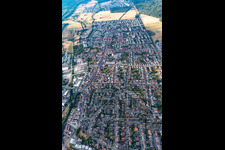 District Blankenloch in Stutensee in the state Baden-Wuerttemberg, Germany from above