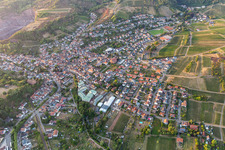 Drone recording of Albersweiler in the state Rhineland-Palatinate, Germany