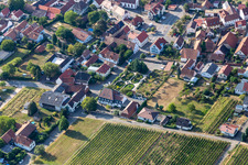 Castle Oberotterbach in Oberotterbach in the state Rhineland-Palatinate, Germany from above