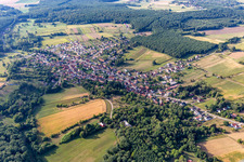 Lobsann in the state Bas-Rhin, France viewn from the air