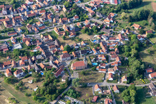 Preuschdorf in the state Bas-Rhin, France seen from above