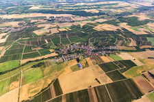 Dierbach in the state Rhineland-Palatinate, Germany from the plane