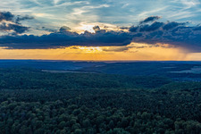 Aerial view of Sunset in Sailly in the state Haute Marne, France