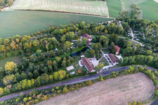 Oblique view of Camping SAS Forge de Sainte Marie in Thonnance-les-Moulins in the state Haute Marne, France