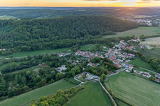 Aerial photograpy of Noncourt-sur-le-Rongeant in the state Haute Marne, France