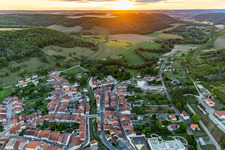 Sunset in Poissons in the state Haute Marne, France