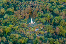 Oblique view of Mary Statue in Poissons in the state Haute Marne, France