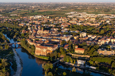 Castello di Cassano d'Adda, Villa Gabbioneta in Cassano d’Adda in the state Lombardy, Italy out of the air