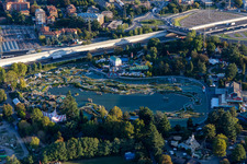 Aerial view of Leolandia in Capriate San Gervasio in the state Bergamo, Italy