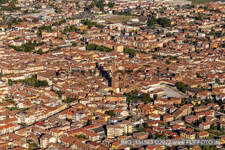 Caravaggio in the state Bergamo, Italy from above