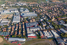 Aerial view of Ferrari SPA factory in Fiorano Modenese in the state Modena, Italy