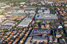 Aerial photograpy of Ferrari SPA factory in Maranello in the state Modena, Italy
