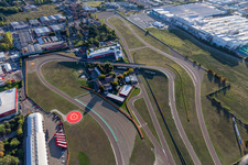 Formula 1 race track of Ferrari, Pista di Fiorano, Circuito di Fiorano in Fiorano Modenese in the state Modena, Italy out of the air