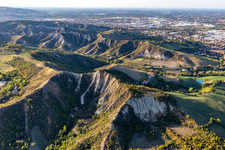 Aerial photograpy of Salse di Nirano Riserva naturale Salse di Nirano in Fiorano Modenese in the state Modena, Italy