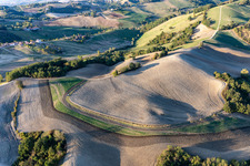 Aerial view of Fiorano Modenese in the state Modena, Italy