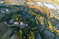 Casalgrande in the state Reggio Emilia, Italy from above