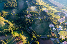Torricella Castle in Scandiano in the state Reggio Emilia, Italy from above
