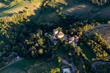 Torricella Castle in Scandiano in the state Reggio Emilia, Italy out of the air