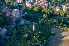 Aerial view of Antique cement kiln in Scandiano in the state Reggio Emilia, Italy
