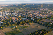 Aerial view of Scandiano in the state Reggio Emilia, Italy