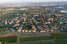Casalgrande in the state Reggio Emilia, Italy out of the air