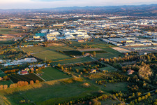Aerial view of Sassuolo in the state Modena, Italy