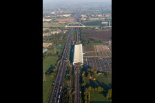 Aerial photograpy of Reggio Emilia AV Mediopadana train station in Reggio nell’Emilia in the state Reggio Emilia, Italy