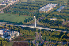 Vela di Calatrava NORD bridge over the high-speed rail line and Autostrada del Sole in Reggio nell’Emilia in the state Reggio Emilia, Italy