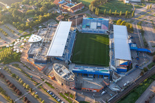 Aerial view of MAPEI Stadium – Città del Tricolore in Reggio nell’Emilia in the state Reggio Emilia, Italy