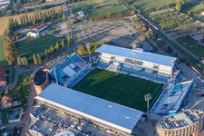 Aerial photograpy of MAPEI Stadium – Città del Tricolore in Reggio nell’Emilia in the state Reggio Emilia, Italy