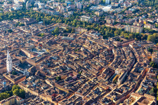 Aerial view of Historic Old Town in Modena in the state Modena, Italy