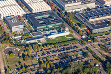 Ferrari SPA in Maranello in the state Modena, Italy from above