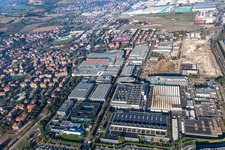 Drone image of Ferrari SPA in Maranello in the state Modena, Italy