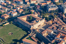 Aerial photograpy of Parco Ducale, Giardini Ducali and Palazzo Ducale in Sassuolo in the state Modena, Italy